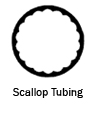 Glass Scallop Tubing